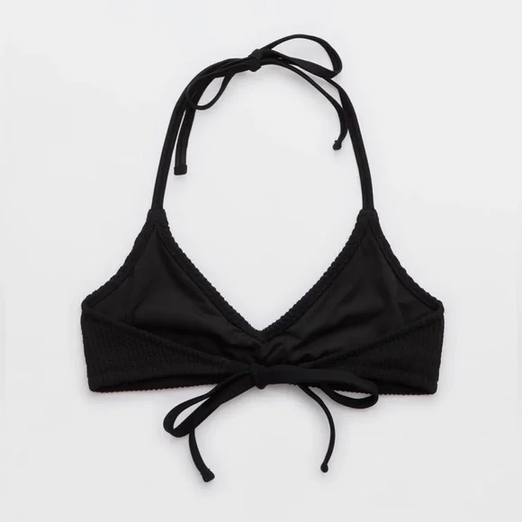 AERIE CRINKLE HALTER VOOP BIKINI TOP WOMENS!! - Picture 2 of 11
